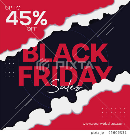 Colored black friday poster with special offers Vector 95606331