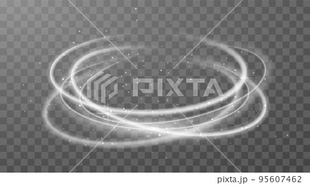 Light glowing effect circle ring neon line speed. Glow light circle effect vector spark background. 95607462