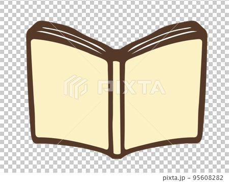 Cute open book / hand-drawn illustration material 95608282