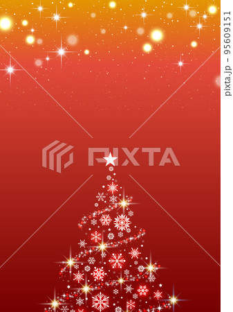 クリスマス イルミネーションの背景 フレーム 赤 クリスマス イルミネーションの背景 フレーム 赤 95609151