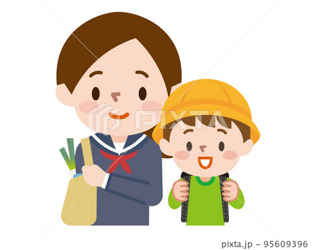 ヤングケアラーのイラスト 95609396