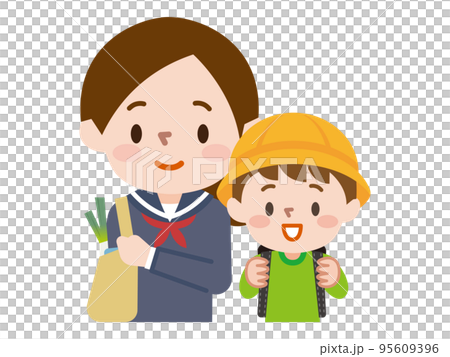 ヤングケアラーのイラスト 95609396