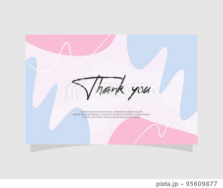 Template thank you card minimalist background Template thank you card minimalist background 95609877