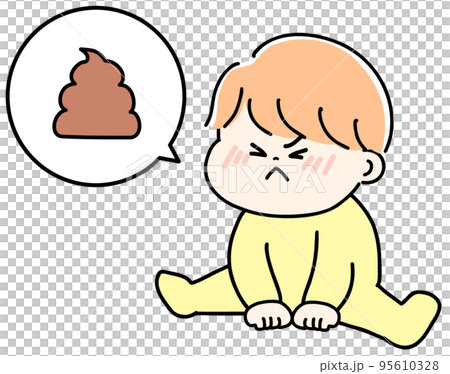 うんちを気張る赤ちゃん　ベビー2 95610328