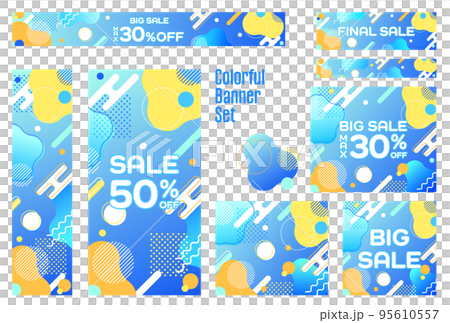 Frame material_Memphis pattern_Blue 95610557