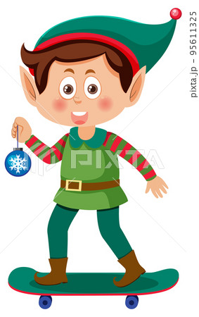 Cute elf cartoon character isolated 95611325