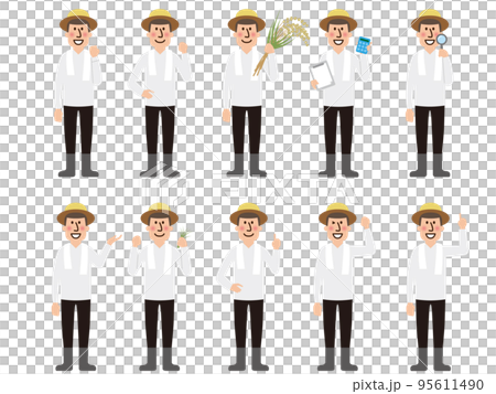 farmer vector 95611490