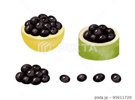 おせち料理の黒豆のイラスト 95611720