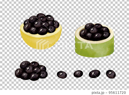おせち料理の黒豆のイラスト 95611720