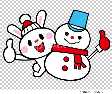 雪人和兔子 95612008