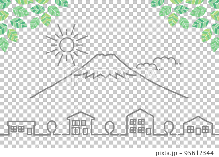富士和都市風景 富士和都市風景 95612344