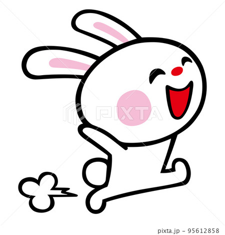 嬉しくて走るウサギ 95612858