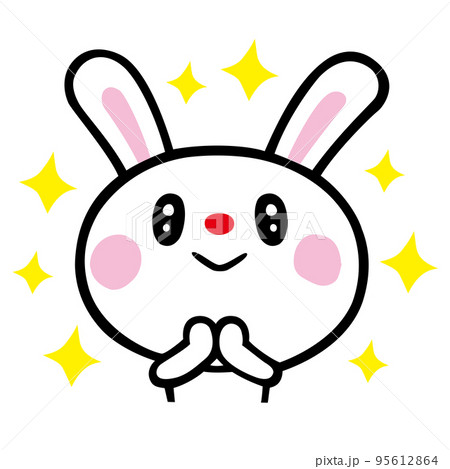 キラキラ感動ウサギのイラスト素材 [95612864] - PIXTA