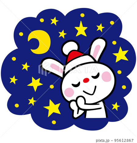 星空おやすみウサギ 95612867