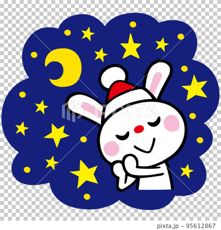 星空おやすみウサギ 95612867