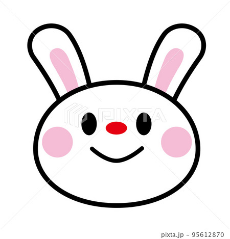 あしうさぎ　叫び　抽象的な顔のイラスト　ハンドメイド rabbit_face_smile-520x520.png