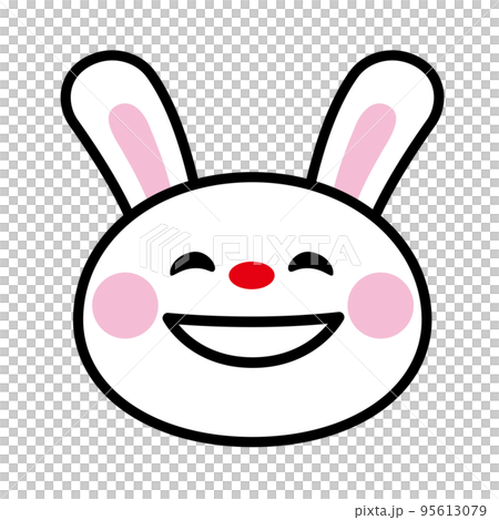 にやけるウサギ顔アイコン 95613079