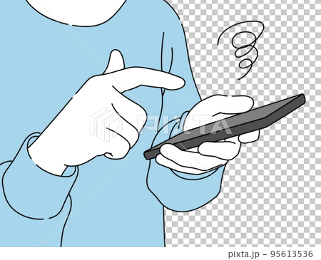 People who have problems with smartphones Body parts 95613536