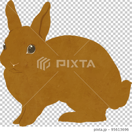 Brown rabbit illustration material Brown rabbit illustration material 95613696