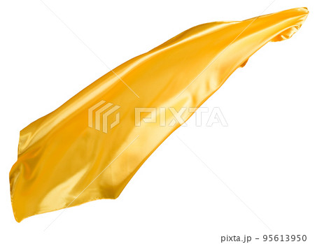 Yellow cloth flutters 95613950