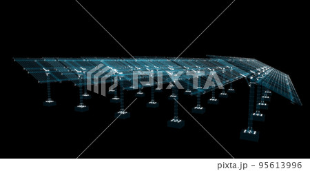 Solar Panel Concept. 3d illustration 95613996