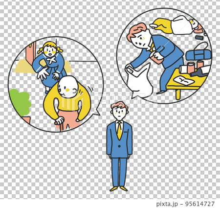 家族のケアを担うヤングケアラー セット イラスト素材 家族のケアを担うヤングケアラー セット イラスト素材 95614727