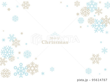 クリスマス 雪の結晶の背景 フレーム クリスマス 雪の結晶の背景 フレーム 95614787