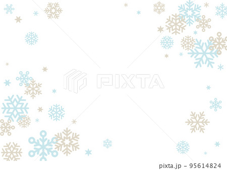 クリスマス 雪の結晶の背景 フレーム クリスマス 雪の結晶の背景 フレーム 95614824