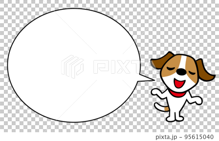 傑克羅素梗犬張開雙手講話泡泡 95615040