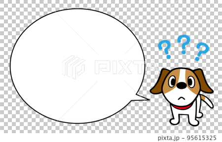 傑克羅素梗犬 Hatena 馬克講話泡泡 傑克羅素梗犬 Hatena 馬克講話泡泡 95615325