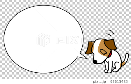 Jack Russell Terrier dog Bow speech bubble 95615483