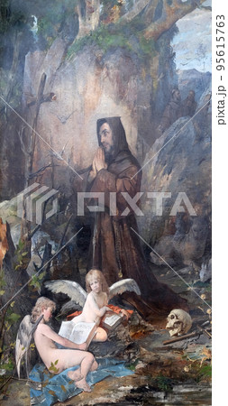 Saint Francis of Assisi altar in Franciscan church of the Friars Minor in Dubrovnik 95615763