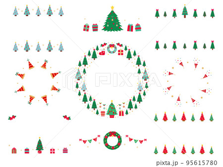 2022クリスマスイメージ素材集（文字なし）ベク 95615780