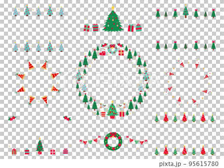2022クリスマスイメージ素材集（文字なし）ベク 95615780