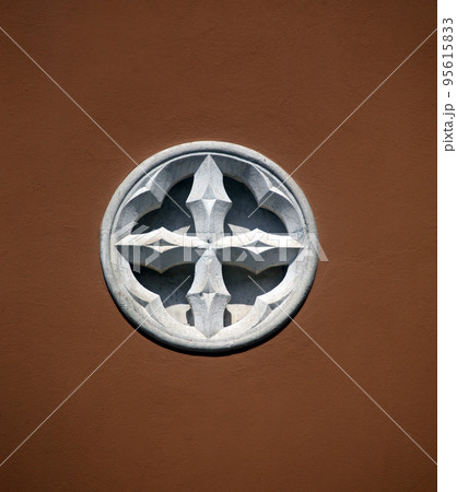 Window, Architectural detail of the church. Zadar, Croatia Window, Architectural detail of the church. Zadar, Croatia 95615833