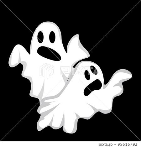 Ghost Logo Design, Halloween Icon, Halloween Costume Illustration, Celebration Banner Template 95616792