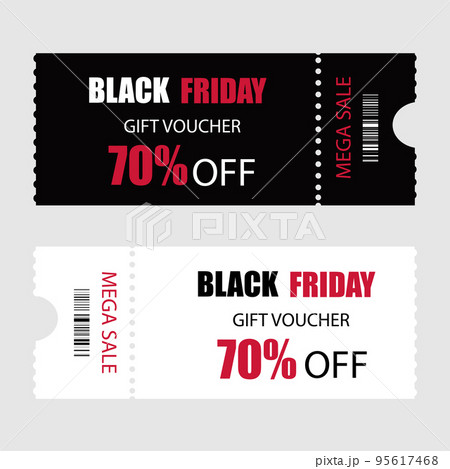 Black friday gift voucher template promotion. Sale discount.Vector illustration Black friday gift voucher template promotion. Sale discount.Vector illustration 95617468