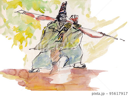 一村尾　若宮八幡宮　太々神楽　日矛の舞　横 95617917