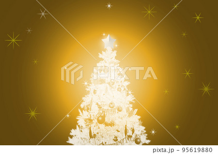 クリスマスツリー白いエフェクトの写真のバックグラウンド 95619880