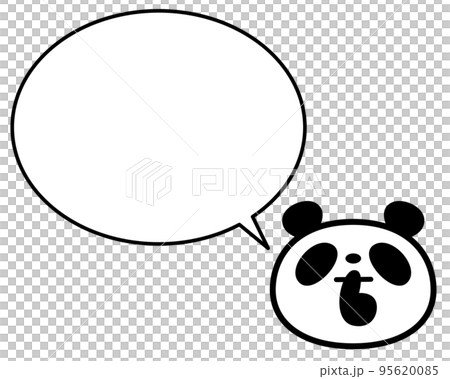 簡單的熊貓臉秘密姿勢氣球 95620085