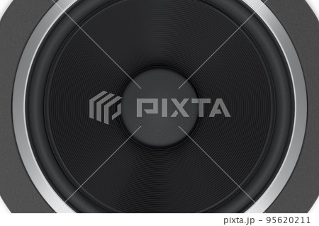 Hi-fi speakers with loudspeakers for sound recording studio on white background. Hi-fi speakers with loudspeakers for sound recording studio on white background. 95620211