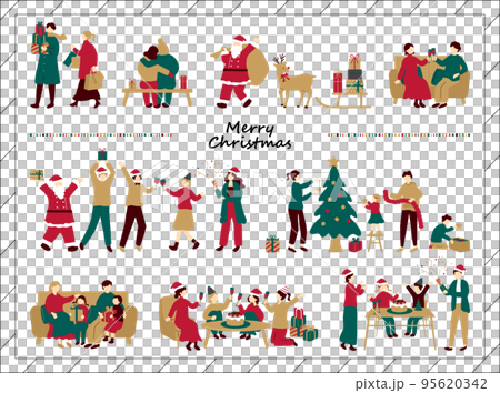享受聖誕節的人們 95620342