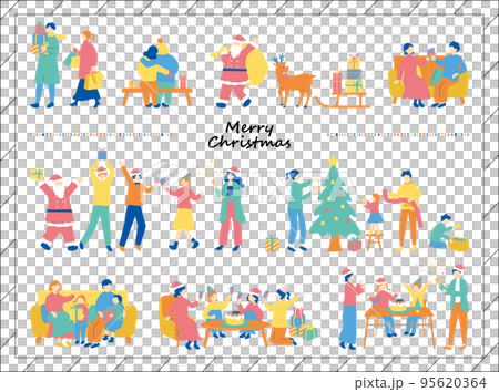 享受聖誕節的人們 95620364