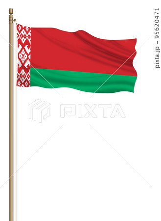 3D Flag of Belarus on a pillar 3D Flag of Belarus on a pillar 95620471