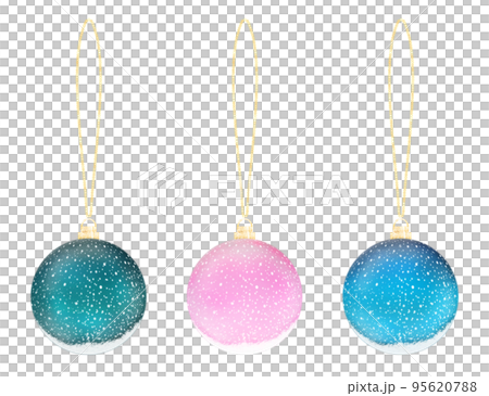 スノードームみたいなオーナメントボールのイラスト 95620788