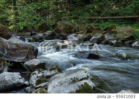 Wild river Doubrava in Czech Republic, Europe. Wild river Doubrava in Czech Republic, Europe. 95621003