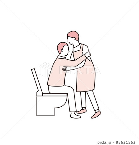トイレ介助をする介護福祉士 95621563
