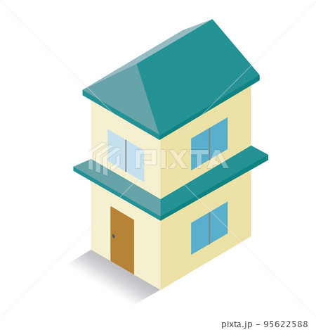 アイソメトリック_立体的な一戸建てのイラスト3 95622588