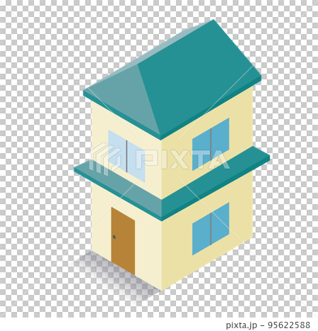 アイソメトリック_立体的な一戸建てのイラスト3 95622588