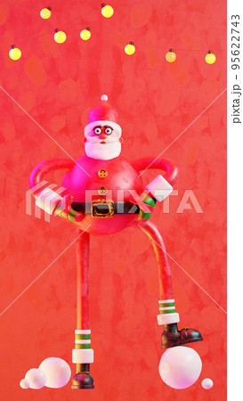 Clay Santa Claus and snow ball Clay Santa Claus and snow ball 95622743